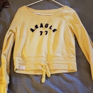 Cropped crewneck sweatshirt